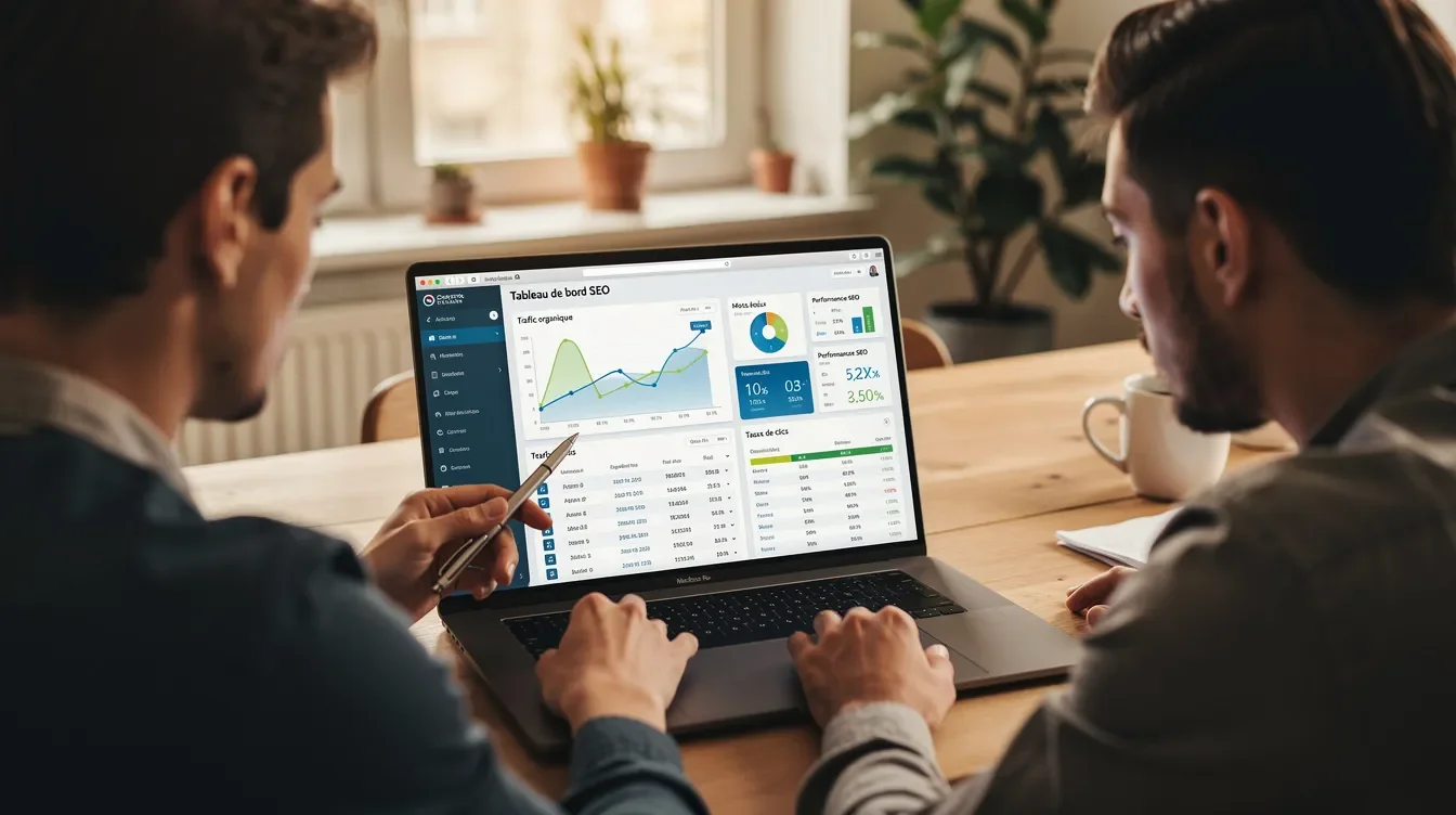 Tableau de bord d'optimisation SEO d'un site WordPress en 2026