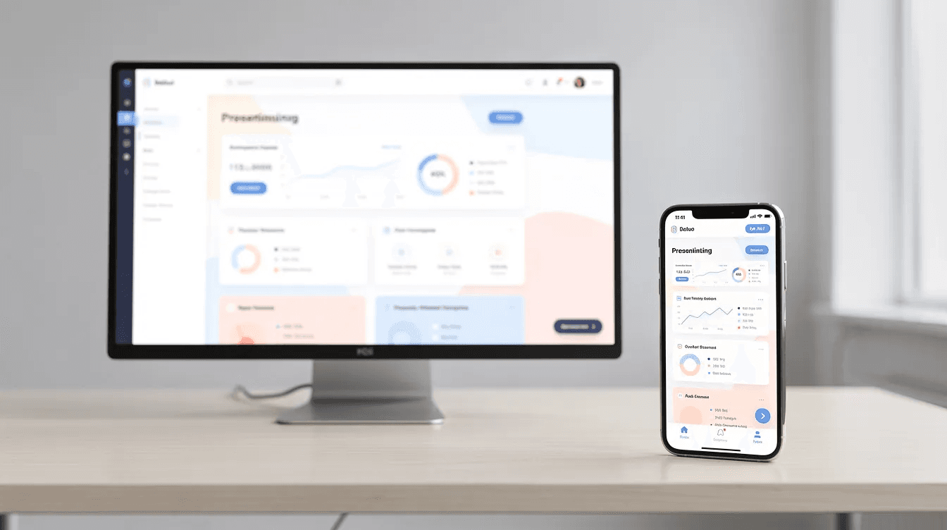 L'image montre un écran partagé présentant différentes interfaces de sites internet, l'une optimisée pour un ordinateur de bureau et l'autre pour un appareil mobile. Cette comparaison illustre l'importance de la création d'un site web adapté à divers supports pour améliorer l'expérience utilisateur.