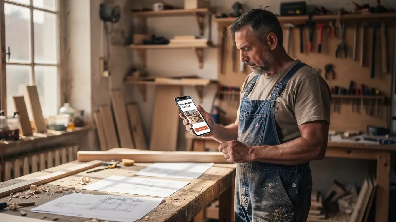 Recherche locale d'un artisan sur Google Maps depuis un smartphone