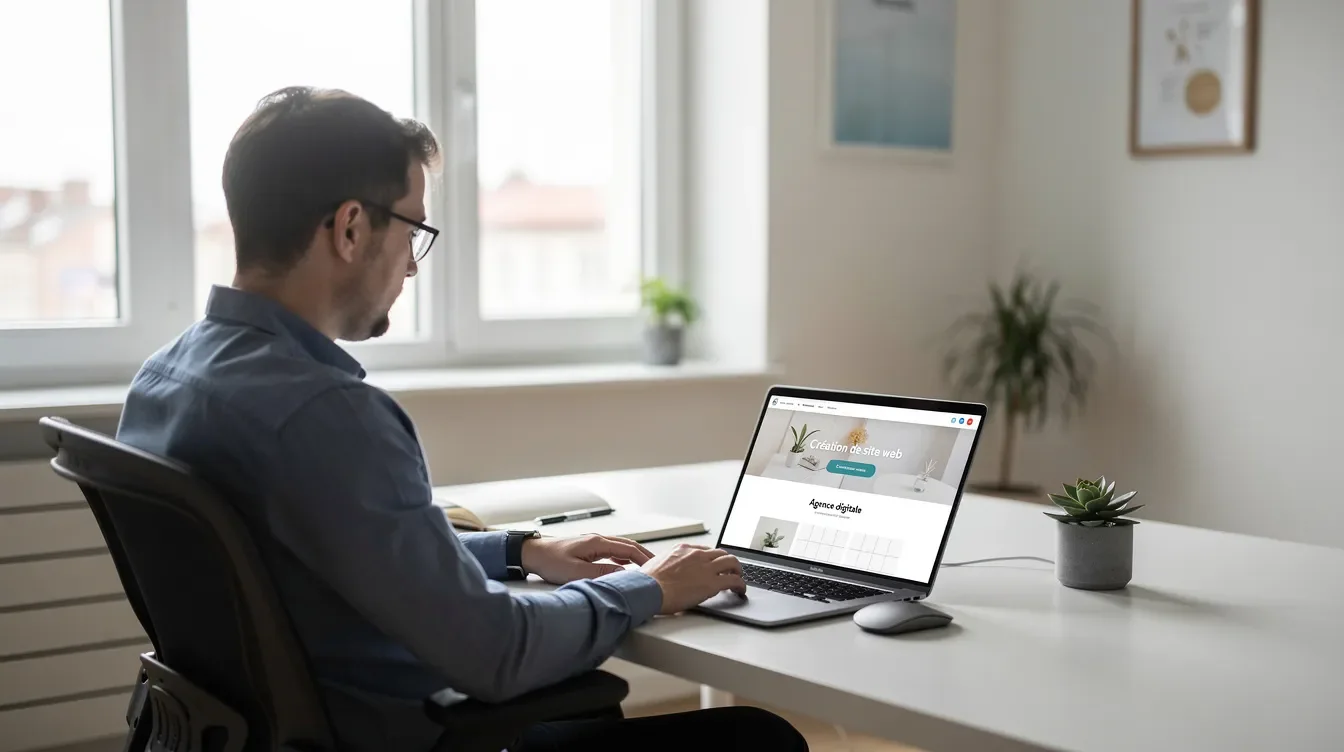 Développeur web freelance concevant un site internet professionnel orienté conversion