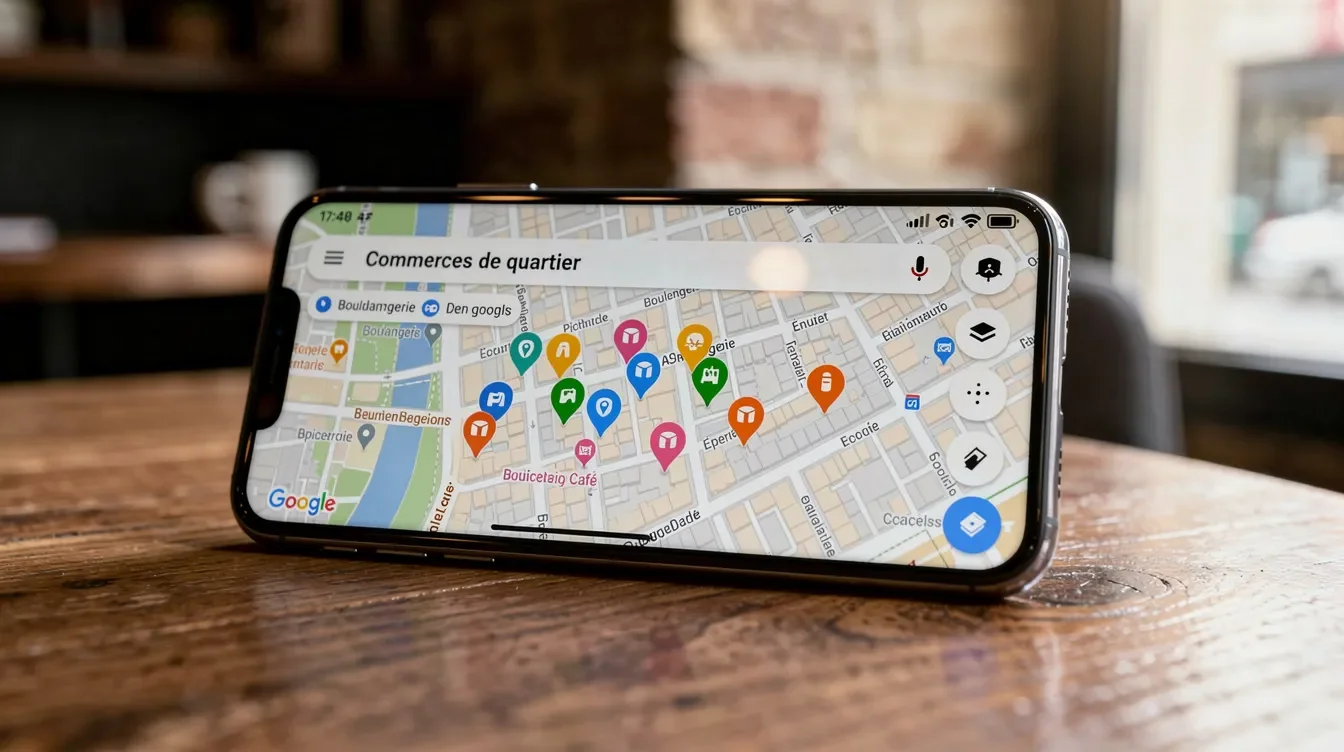 Fiche Google Business Profile optimisée avec photos, horaires et avis clients