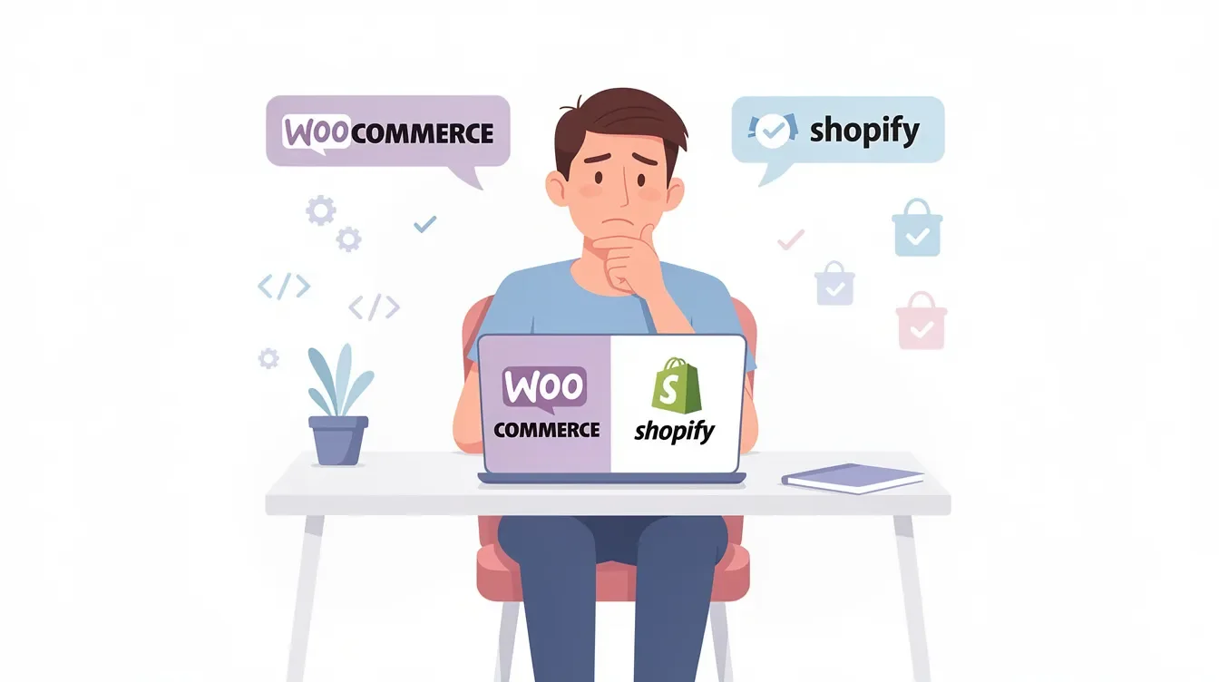 Comparatif entre WooCommerce et Shopify pour creer une boutique en ligne
